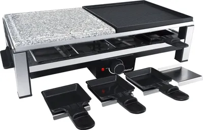 Produktbild von Steba RC 108 Raclette8 Pfännchen Grillfl.50x25cm Stein/Gusspl.