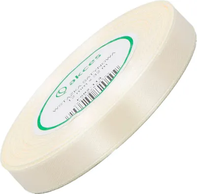 Produktbild von Helles cremefarbenes Satinband 12mm - 32mb