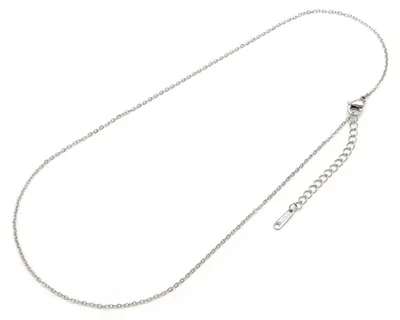 Produktbild von Vintageparts Gliederkette Edelstahl Platinfarben 40cm Verlängerung Halskette