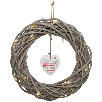 Produktbild von Advents-Kranz 36cm 20 LEDS WW Advent Weihnachten Merry Christmas Beleuchtung