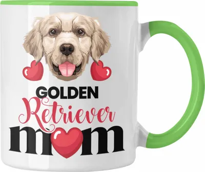 Produktbild von Trendation - Golden Retriever Besitzer Mom Mama Tasse Geschenk Lustiger Spruch Geschenkidee Golden Retriever Besitzerin (Grün)
