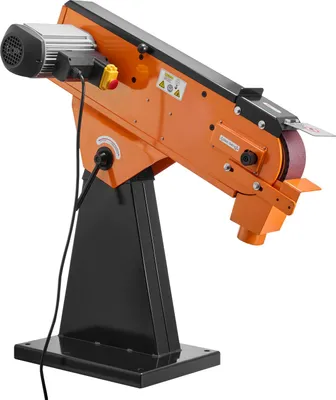 Zdjęcie produktu dla Szlifierka taśmowa SucceBuy 7,62 x 200,7 cm, 2100 W, 900 obr/min, solidna konstrukcja, z regulacją kąta 0°-45° i przyłączem do odsysania pyłu, do obróbki drewna i metalu