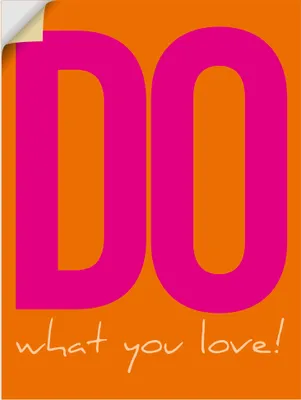Produktbild von ARTland Wandbild, selbstklebend Do what you love Größe: 90x120 cm