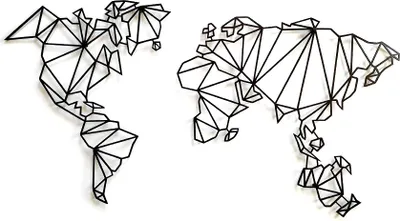 Image de Decorizzly® Carte géo-mondiale décorative
