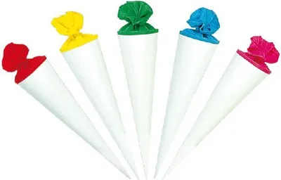 Produktbild von Happy Kidz Bastelschultüte 35cm weiß 21407086029