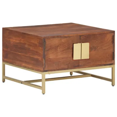 Immagine prodotto di Tavolino marrone miele 67x67x45 cm in legno massiccio di acacia