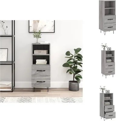 Produktbild von vidaXL Sideboard Grau Sonoma 34,5x34x90 cm Holzwerkstoff -  Sideboards