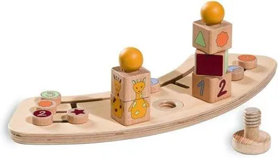 Image de Holzspielzeug für Kinderstühle,zertifiziert, weiß, motorisches Spiel