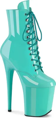 Produktbild von FLAMINGO-1020 Damen Booties von Pleaser, Aqua Lack , EU 40, US 10