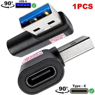 Produktbild von USB-A 3.0 Stecker auf USB-C Buchse Winkel Adapter für Fujitsu, Lenovo Laptop Notebook PC