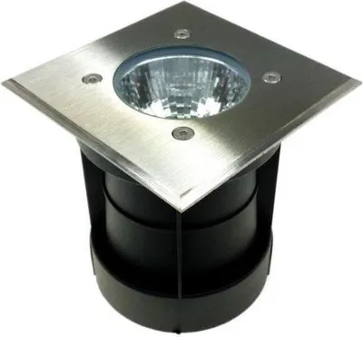 Produktbild von Bodeneinbaustrahler IP65 Nickel matt eckig