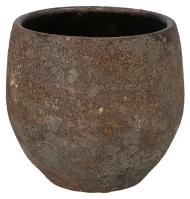 Produktbild von DK Design Blumentopf Maya - rund - rostbraun - 18x20 cm