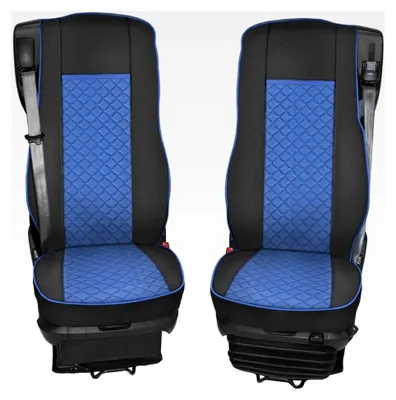 Produktbild von Sitzbezüge aus 1+1 für LKW-Sitze, passend für XF, CF, LF 106 Euro 6 in Schwarz und Blau