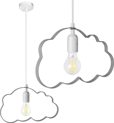 Produktbild von tooLight Pendellampe Lh2077-2 Kids Wolke Metall - Kunststoff Grau E27 1-Punkt Leuchtend