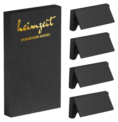 Produktbild von 4x Möbelgriffe Schwarz Schrankgriffe Metall Möbelknopf Schubladengriff Türgriff