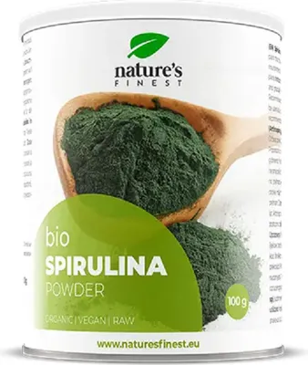 Produktbild von 100% Organic Spirulina Pulver - Grünes Superfood - Nature's Finest - 100g