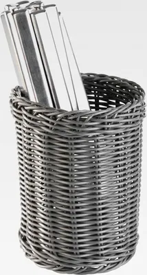 Produktbild von Besteckkorb "", Ø 12 cm, Höhe 15 cm, Polypropylen, grau