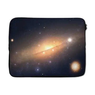 Produktbild von MuchoWow® Laptop Hülle 13 Zoll Eine orangefarbene Illustration der Milchstraße Laptoptasche - Laptophülle - Sleeve - Rundumschutz