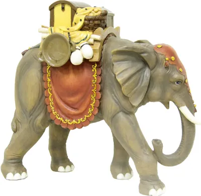 Immagine prodotto di Elefante FADEDA / altezza:15 cm / dipinto a mano / figure dettagliate del presepe - decorazione da tavolo natalizia accessori per culla