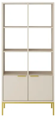 Zdjęcie produktu dla Regał 80 Cm Kaszmir Złoty Stelaż Nowoczesny Elegancki Austin