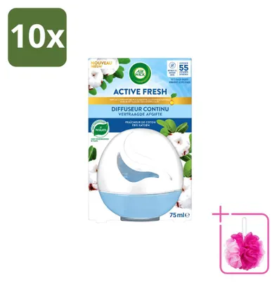 Productafbeelding van 10 x Air Wick Deco Sphere luchtverfrisser katoen, 75 ml - voordeelverpakking - 10 stuks