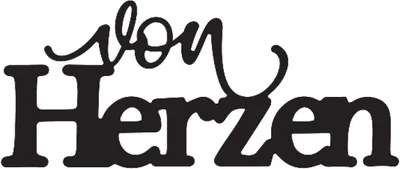 Produktbild von Stanzschablone - Mundart Stempel - Deutsch Text - von Herzen