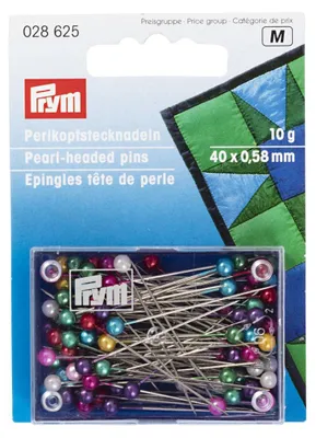 Imagen del producto de Prym 028625, bolígrafo recto, acero, varios colores, acero inoxidable, con rodamiento, 40 mm, 0,58 mm