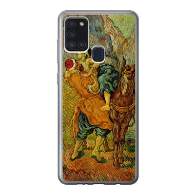 Produktbild von MuchoWow® Handyhülle Schutzhülle Hülle für Samsung Galaxy A21s Der barmherzige Samariter - Vincent van Gogh Silikon Softcase Handy Hülle - Hartschale