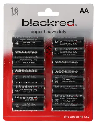 Produktbild von 16er Sparpack AA, R6, Mignon 1,5V Super Heavy Duty BP16 Batterien, nicht wiederaufladbar, für nicht hochstromlastige Geräte geeignet
