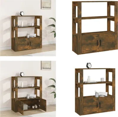 Obrázok produktu pre vidaXL Príborník údený dub 80x30x90 cm materiál na báze dreva - Príborník - Príborníky - Skriňa - Úložná skriňa