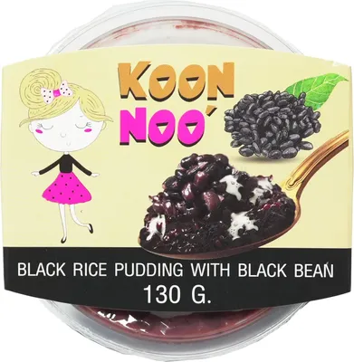 Productafbeelding van Koon Noo Zwarte Klebreis Puding met zwarte bonen, 130g