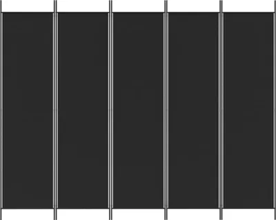 Produktbild von " " 5-tlg. Paravent Raumteiler Elegantes Design - Trennwand/Sichtschutz - Schwarz 250x200 cm Stoff NeuMöbel 7419488