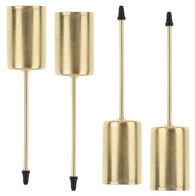 4er-Set goldene Kerzenhalter für Adventskranz, Stabkerzen, Dorn 7 cm