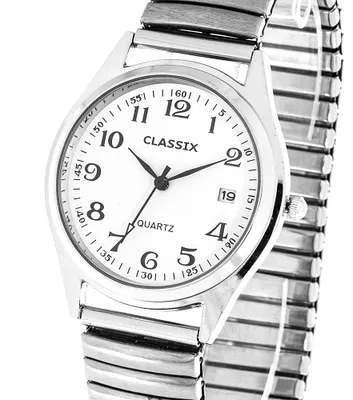 Produktbild von Herrenuhr Classix mit Zugband weiß Datum