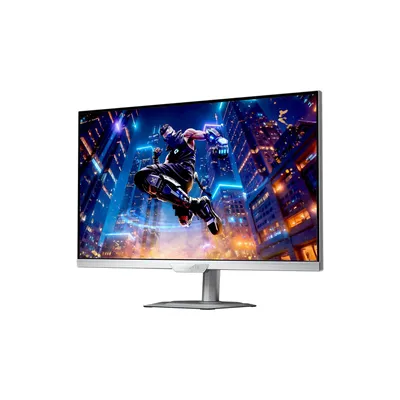 A gaming monitor displaying a video game scene.