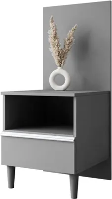 Produktbild von Nachttisch STELLA - Designer Nachtschrank mit Schublade (Graphit)
