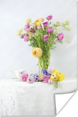 Produktbild von MuchoWow® Poster Stillleben - Farben - Blumen 20x30 cm - Papierdruck