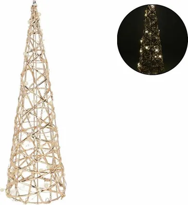 Zdjęcie produktu dla stożek dekoracyjny 40LED 80cm złoty