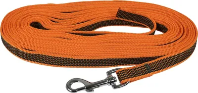 Produktbild von EQuest Gummierte Schleppleine für Hunde - ohne Handschlaufe, 8 m - orange