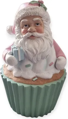 Produktbild von Dekofigur Cupcake Weihnachtsmann 14,5 x 9 x 9 cm bunt