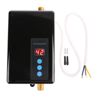 Produktbild von 220V 5.5KW Mini Instant Electric Water Heater Tankless Shower Hot Water System Kitchen Black
