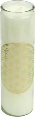 Produktbild von Duftkerze Stearin Blume des Lebens weiß -- 21x6.5 cm
