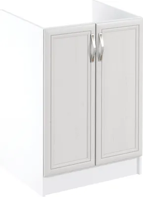 Produktbild von Spülunterschrank 60 cm mit 2 Türen ohne Arbeitsplatte Küchenschrank Küchenmöbel, Sycylia Weiß Creme D60Z Weiß/Creme