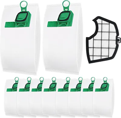 Produktbild von 10 Stück Beutel und 1 Ersatzfilter für Vorwerk Kobold VK140 VK150