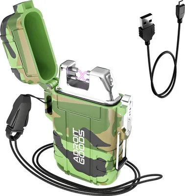 Obrázok produktu pre AdroitGoods Elektrický plazmový zapaľovač - dobíjateľný cez USB - s popruhom na prenášanie a nabíjacím káblom - kamufláž