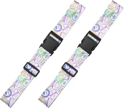 Produktbild von Kofferbänder 175 cm x 6 cm, 2 Stück, Schnellverschluss, Polyester, für Reise