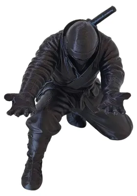 Produktbild von Ninja-Stifthalter, kniender Ninja-Stifthalter, cooler 3D-gedruckter Stiftehalter, Geschenk für Teenager, Jungen und Erwachsene, Büroaccessoire