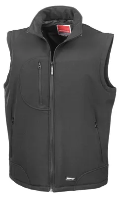Produktbild von Result Herren Softshell-Weste, wasserabweisend, atmungsaktiv FK572 (S) (Schwarz/Schwarz)