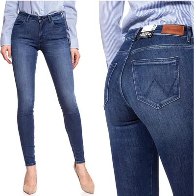 Produktbild von WRANGLER, Damen Jeanshose, Skinny fit, SKINNY, W24 L32, Blau, Jeans, baggyjeans, buggy