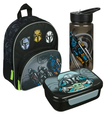 Produktbild von 3-teiliges Kindergarten-Set Star Wars, Rucksack mit Trinkflasche & Brotdose